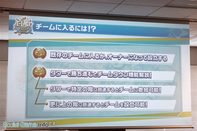 発表会 白猫テニス の新情報 チームタウン についての詳細を公開 最大16人の仲間と共にダブルスでルーンを集めてタウンを育てていく Social Game Info