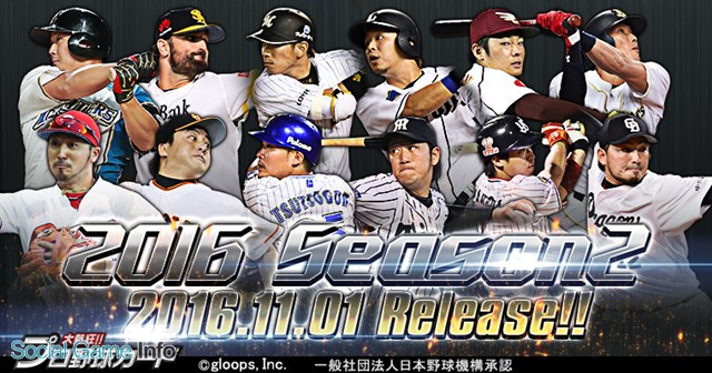Gloops 大熱狂 プロ野球カード で 16 Season2 カードを配信開始 人気イベント ヴィクトリーオーダー も開催 Social Game Info