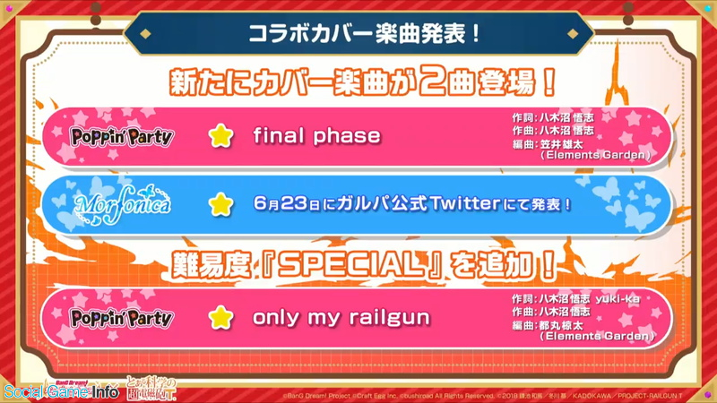 速報 ガルパ とある科学の超電磁砲t コラボを6月30日より開催 イベントとガチャ カバー楽曲を展開 Fripsideの原曲も期間限定で登場 Social Game Info