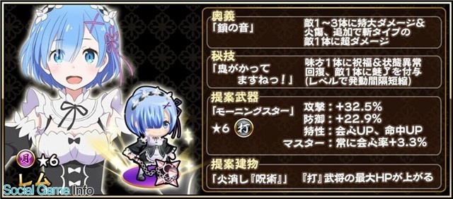 Oratta 戦国アスカ Zero でアニメ Re ゼロから始める異世界生活 とのコラボを開始 ログインボーナスで 幼少期 レム 4 をプレゼント Social Game Info