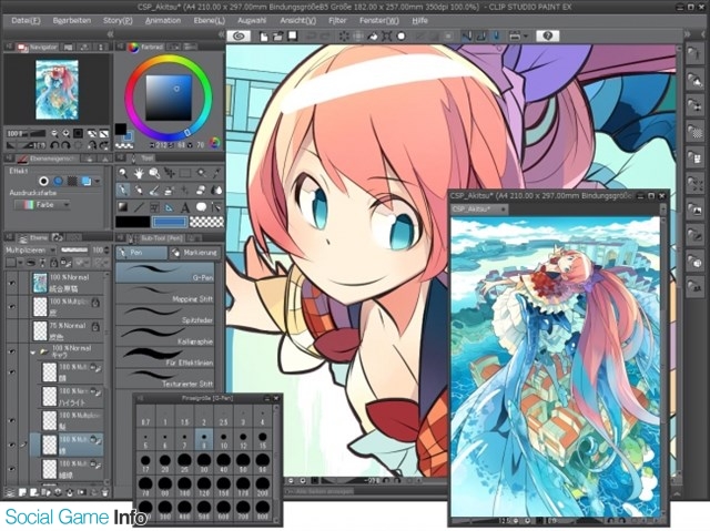 セルシス イラスト マンガ アニメーション制作ソフト Clip Studio Paint の最新バージョンを公開 新たにドイツ語版の提供も開始 Social Game Info