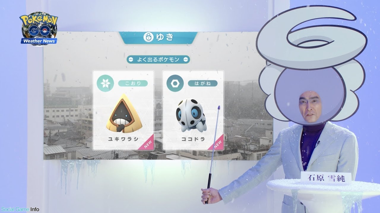 ポケモンgo で気象予報士の石原良純さんの Pokemon Go Weather News 公開 天気によって変わるポケモンの世界を解説 Social Game Info