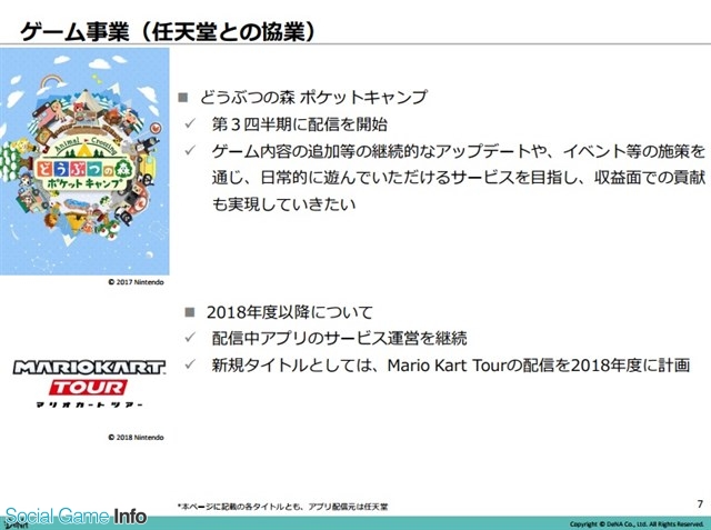 Dena決算説明会 第3四半期は 逆転オセロニア の年末の伸び悩みで計画未達 マリオカートツアー は Free To Start タイトルに Social Game Info