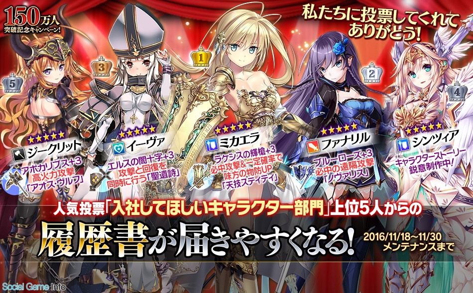 Dmm Games かんぱに ガールズ で150万人突破を記念したキャンペーン実施 新たに5人のキャラクターストーリーも追加 Social Game Info