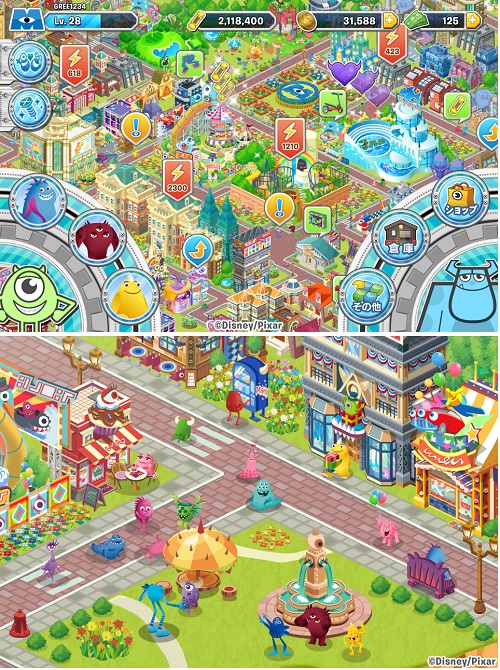 グリー Iosアプリ版 Monsters Inc World をリリース モンスターシティを発展させる街づくりslg Social Game Info